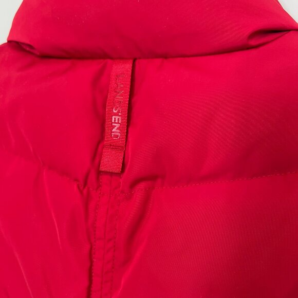 Lands' End Women Size Small 6-8 Red Insulated Quilted Puffer Down Vest - Picture 7 of 9